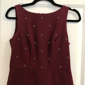 Ann Taylor Beaded Bodice Stretch Sheath Dress
